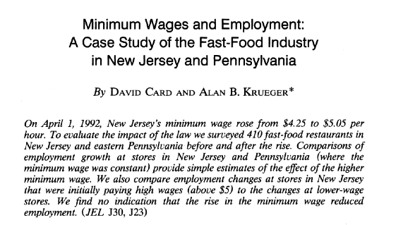 Card and Krueger (1994)